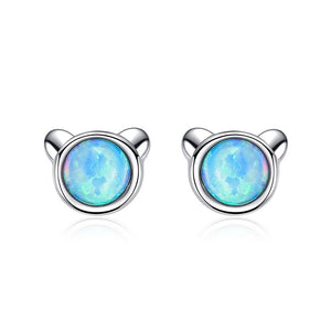 Blue Bear Earrings