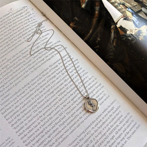 LM Rose Silver Pendant Necklace
