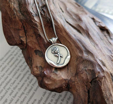 Load image into Gallery viewer, LM Rose Silver Pendant Necklace
