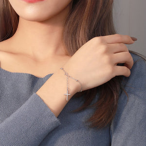 Silver Cross Bracelet